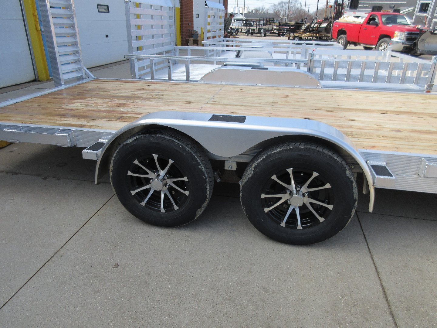 New 2026 Sport Haven 7'X18' ALUMINUM HD W/4' SPLIT RAMPS Equipment Trailer