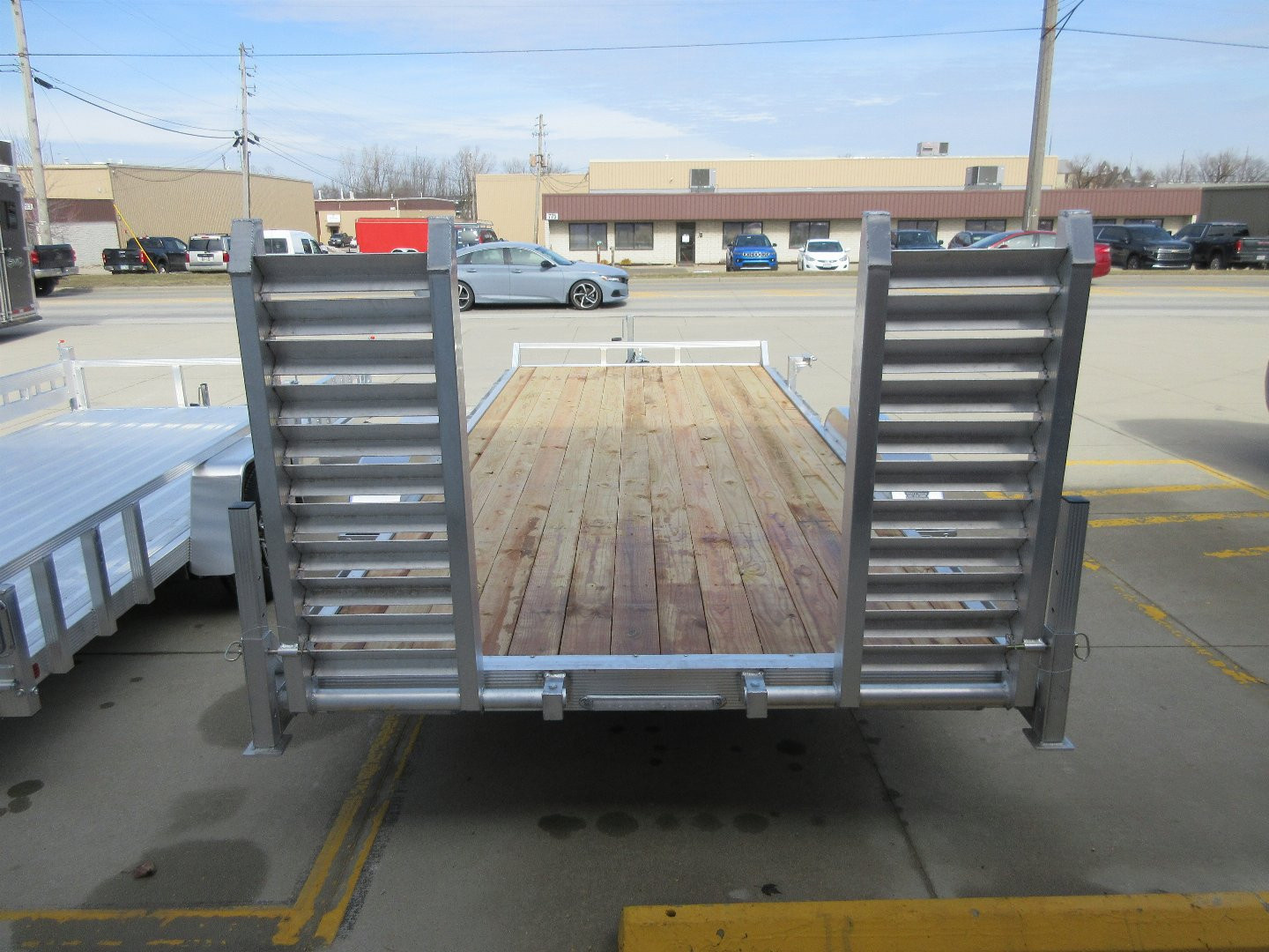 New 2026 Sport Haven 7'X18' ALUMINUM HD W/4' SPLIT RAMPS Equipment Trailer