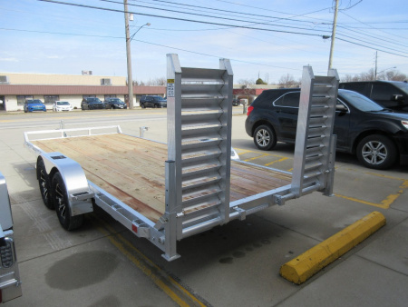 New 2026 Sport Haven 7'X18' ALUMINUM HD W/4' SPLIT RAMPS Equipment Trailer