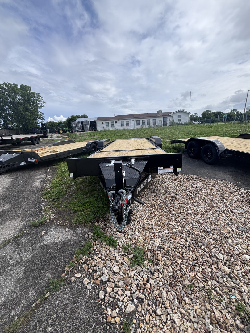 New 2025 Rice Trailers 22ft partial tilt tandem axel Flatbed Trailer ...
