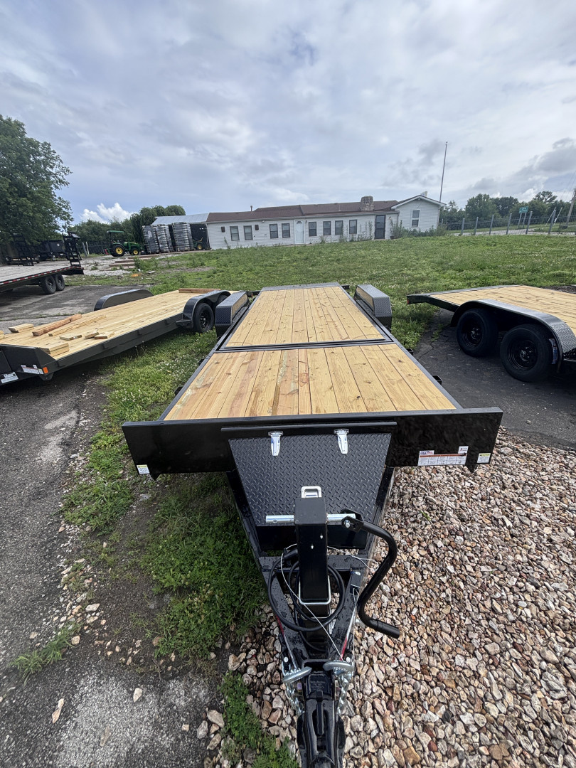 New 2025 Rice Trailers 22ft partial tilt tandem axel Flatbed Trailer ...