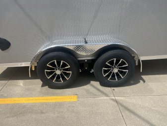 New 2025 Impact Trailers 7'X16' ALL ALUMINUM SHOCKWAVE RAMP DOOR SILVER Cargo / Enclosed Trailer