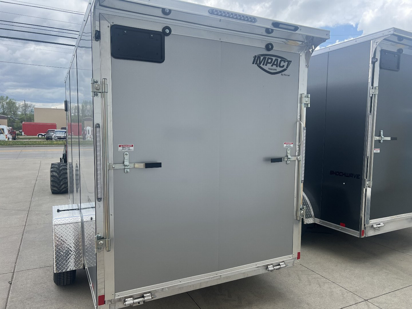 New 2025 Impact Trailers 6'X12' ALL ALUMINUM SHOCKWAVE RAMP DOOR SILVER Cargo / Enclosed Trailer