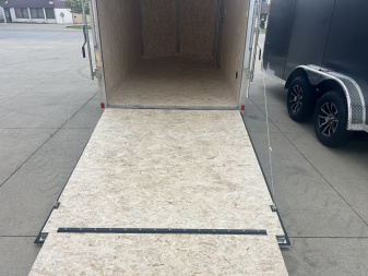 New 2025 Impact Trailers 6'X12' ALL ALUMINUM SHOCKWAVE RAMP DOOR SILVER Cargo / Enclosed Trailer