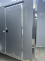 New 2025 Impact Trailers 6'X12' ALL ALUMINUM SHOCKWAVE RAMP DOOR SILVER Cargo / Enclosed Trailer