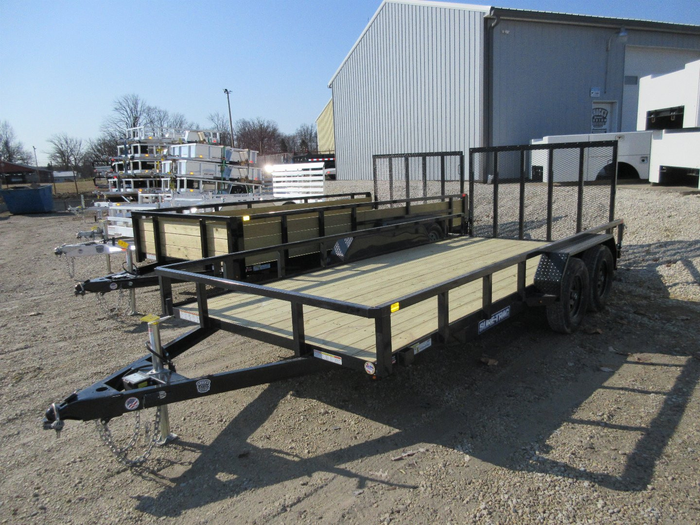 New 2025 Sure-Trac 7' x 16' Tube Top Utility Trailer 7K