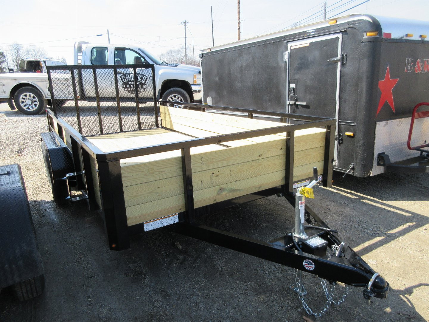 New Sure-Trac 7 x 14 Tube Top Three Board Trailer  7K Tandem