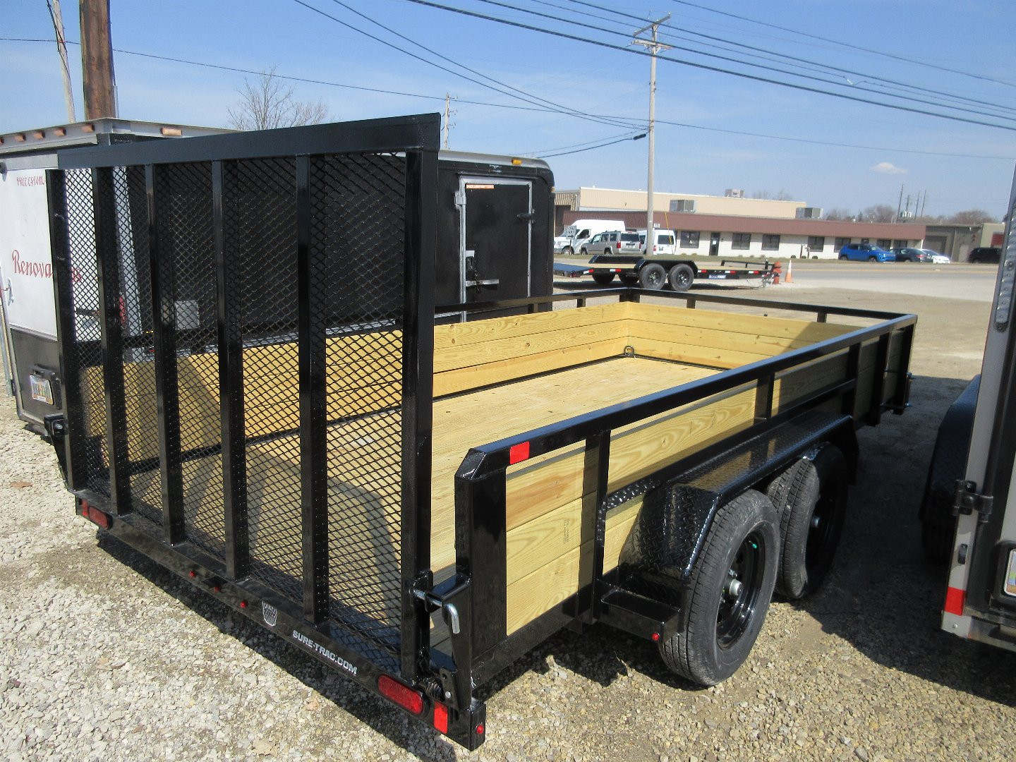 New Sure-Trac 7 x 14 Tube Top Three Board Trailer  7K Tandem