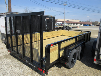 New Sure-Trac 7 x 14 Tube Top Three Board Trailer  7K Tandem