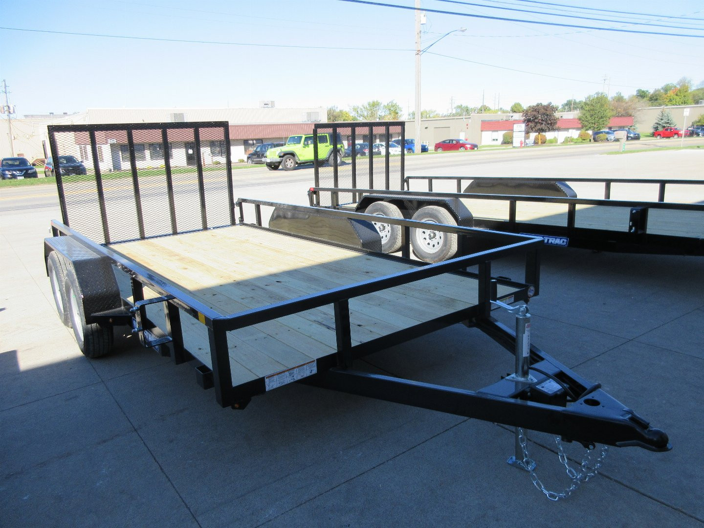 New 2025 SURE-TRAC 7X14 TUBE TOP 7K Utility Trailer WITH 5' GATE