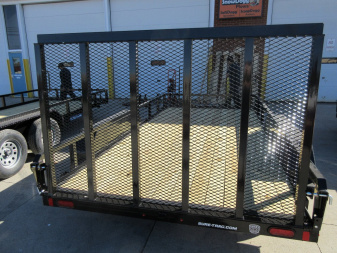 New 2025 SURE-TRAC 7X14 TUBE TOP 7K Utility Trailer WITH 5' GATE