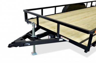 New Sure-Trac 7 X 16 Tube Top Utility 7K Tandem W/5' gate