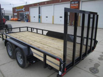 New Sure-Trac 7 X 16 Tube Top Utility 7K Tandem W/5' gate