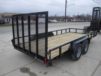 New Sure-Trac 7 X 16 Tube Top Utility 7K Tandem W/5' gate