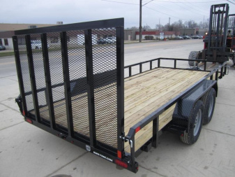 New Sure-Trac 7 X 16 Tube Top Utility 7K Tandem W/5' gate