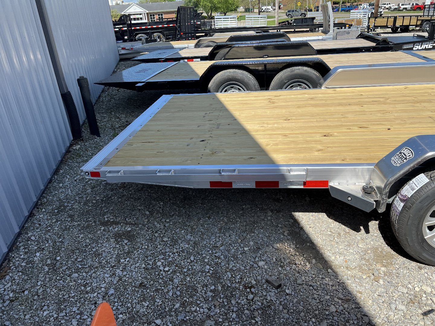 New 2025 SURE-TRAC 82 x 18 Aluminum Power Tilt 7K Car Hauler