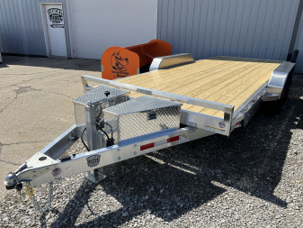 New 2025 SURE-TRAC 82 x 18 Aluminum Power Tilt 7K Car Hauler