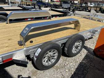 New 2025 SURE-TRAC 82 x 18 Aluminum Power Tilt 7K Car Hauler