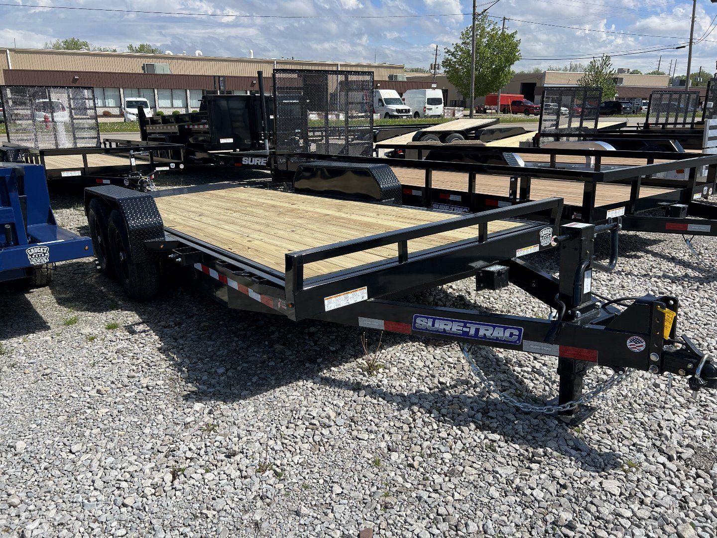 New Sure-Trac 7 x 18 Tilt Bed Equipment Trailer 14K