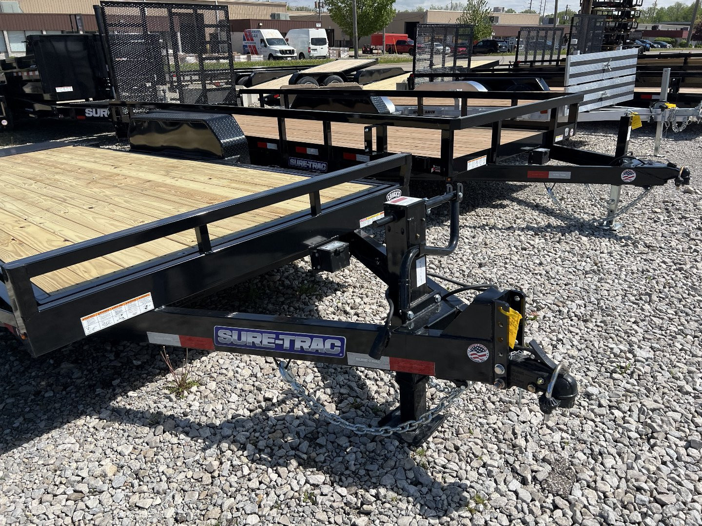 New Sure-Trac 7 x 18 Tilt Bed Equipment Trailer 14K