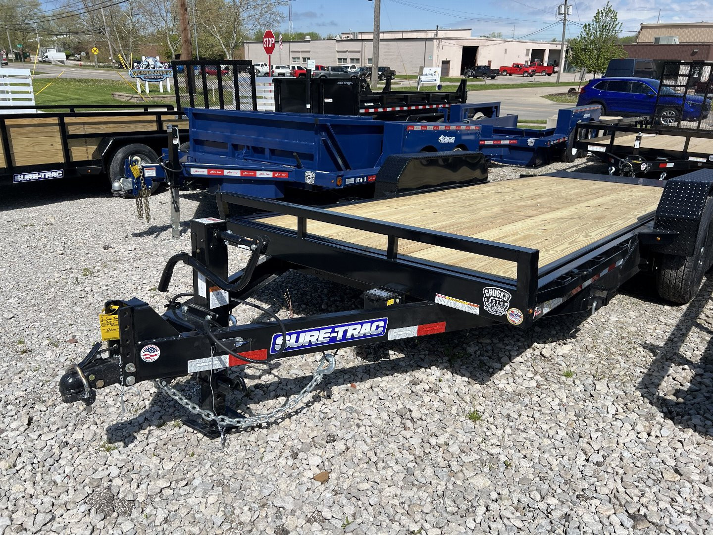 New Sure-Trac 7 x 18 Tilt Bed Equipment Trailer 14K