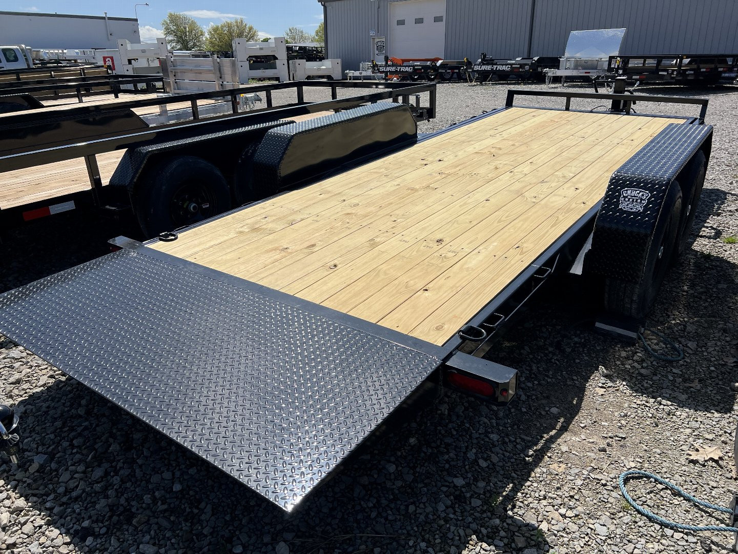 New Sure-Trac 7 x 18 Tilt Bed Equipment Trailer 14K