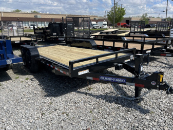 New Sure-Trac 7 x 18 Tilt Bed Equipment Trailer 14K