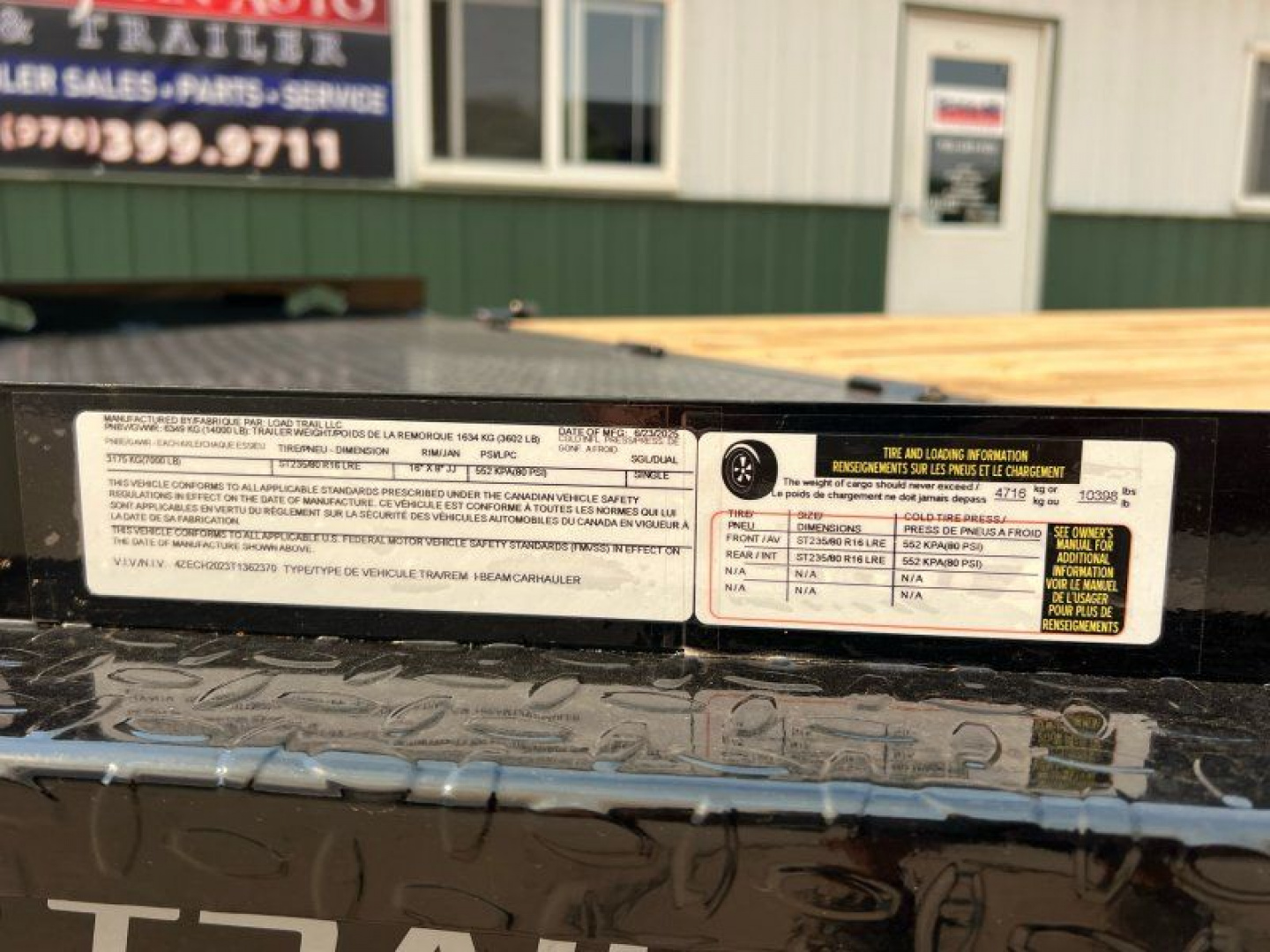 New 2026 Load Trail 83''x20' Equipment H Equipment Trailer