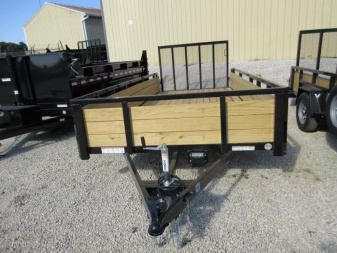 New Sure-Trac 7 x 16 Tube Top Three Board Trailer  7K Tandem