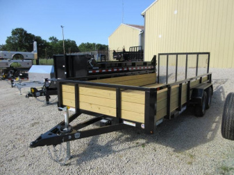New Sure-Trac 7 x 16 Tube Top Three Board Trailer  7K Tandem