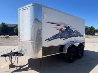 Used 2021 Arising Industries 6'X12' Overland Moto Cargo / Enclosed Trailer