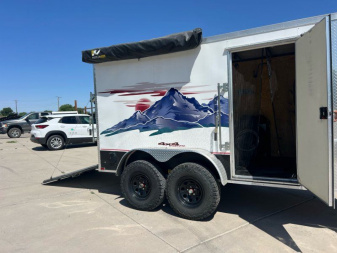 Used 2021 Arising Industries 6'X12' Overland Moto Cargo / Enclosed Trailer