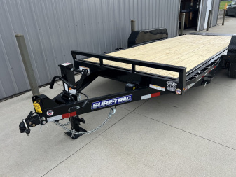 New Sure-Trac 7 x 18 Tilt Bed Equipment Trailer 14K