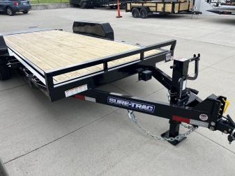New Sure-Trac 7 x 18 Tilt Bed Equipment Trailer 14K
