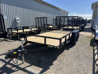 New 2025 SURE-TRAC 7X14 TUBE TOP 7K Utility Trailer