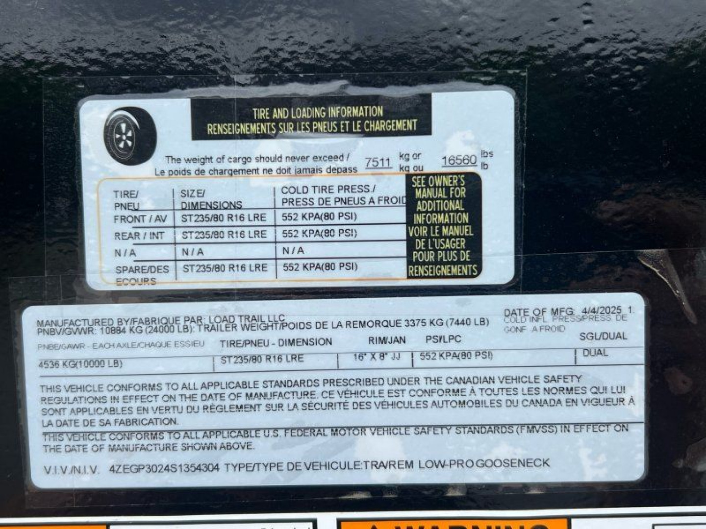 New 2025 Load Trail 102''x30' GN Low-Pro Gooseneck Bodies