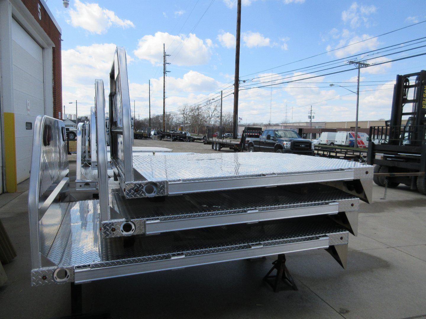 New 2025 Tuff Truck Bodies Truck Bed 8'6"X84" ECONOMY ALUMINUM RANCHER W/TRAP DOOR NO HITCH