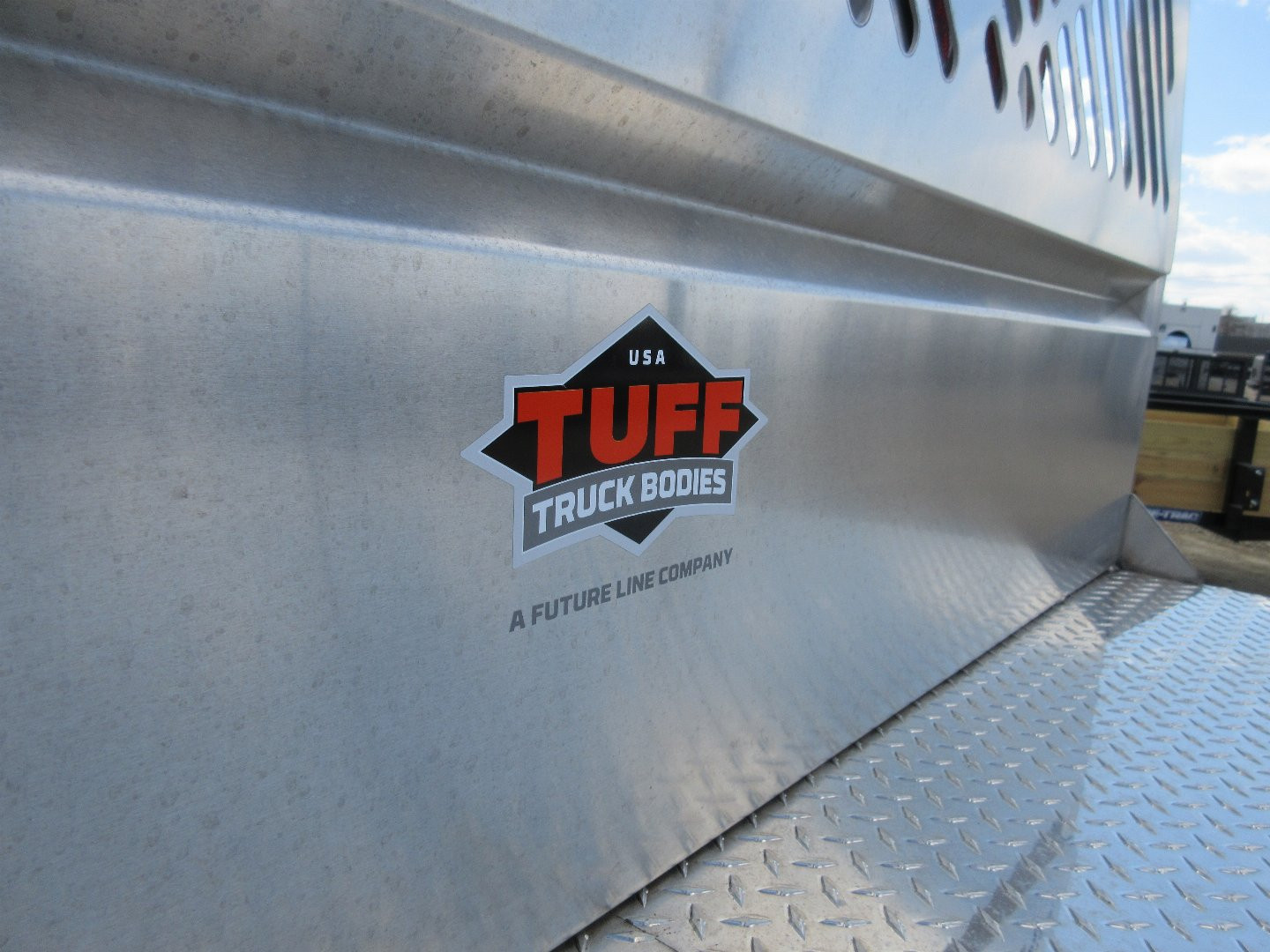 New 2025 Tuff Truck Bodies Truck Bed 8'6"X84" ECONOMY ALUMINUM RANCHER W/TRAP DOOR NO HITCH