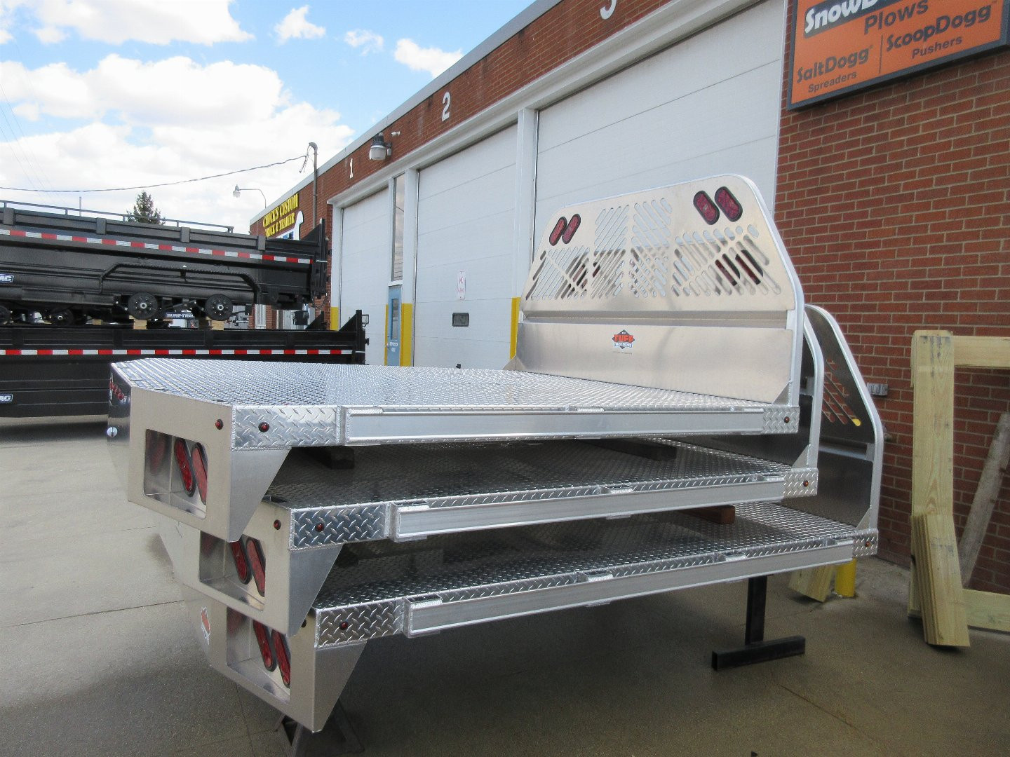 New 2025 Tuff Truck Bodies Truck Bed 8'6"X84" ECONOMY ALUMINUM RANCHER W/TRAP DOOR NO HITCH