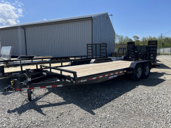 New 2025 Sure-Trac 7 x 20 (18+2) Equipment Trailer 14K