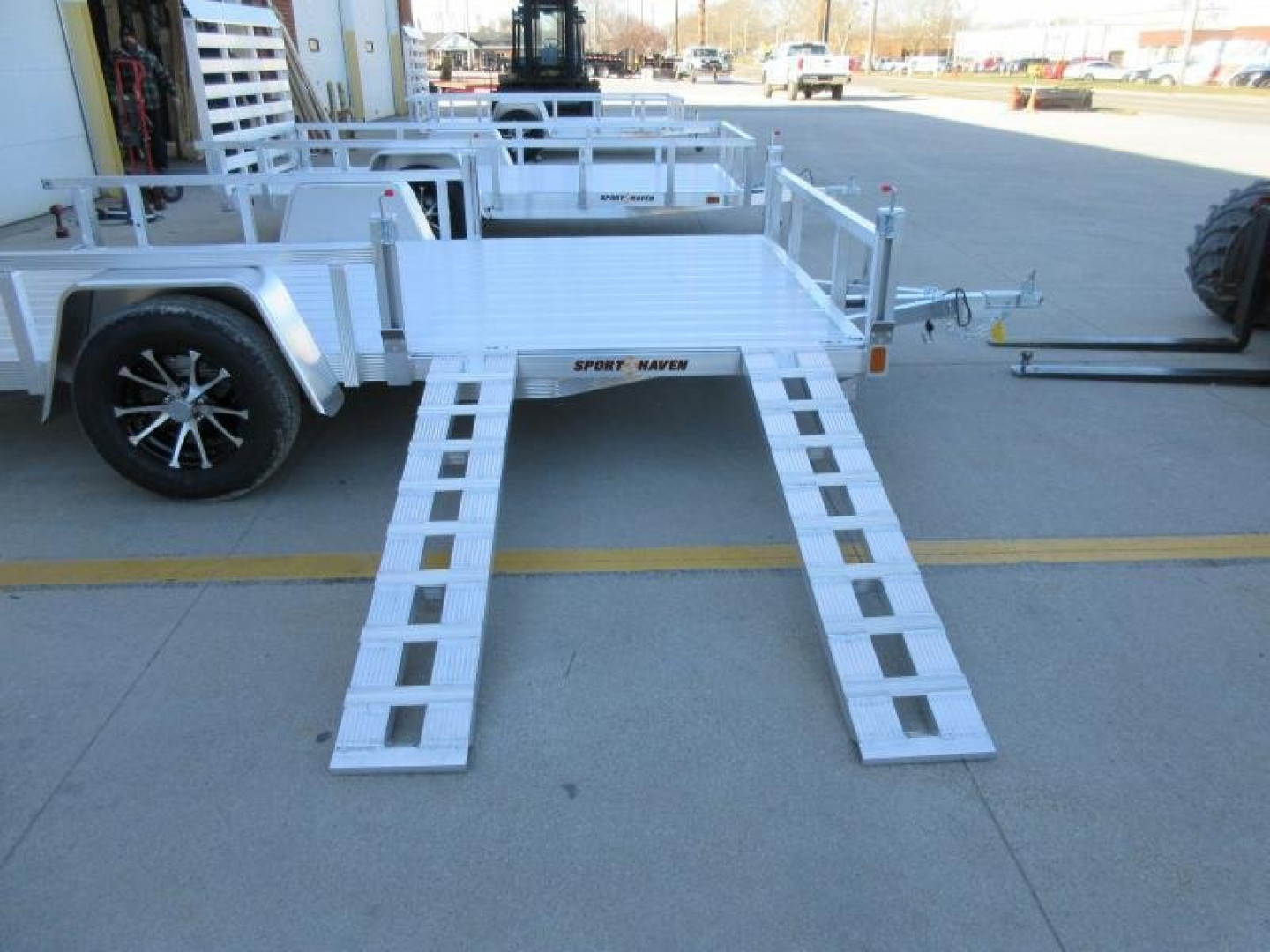 New Sport Haven 7'X16' TANDEM DELUXE ALUMINUM W/ATV RAMP SIDES Utility Trailer
