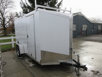 New 2025 Impact Trailers 6'X12' TREMOR FLAT TOP SLOPED V NOSE RAMP DOOR Cargo / Enclosed TraiIer