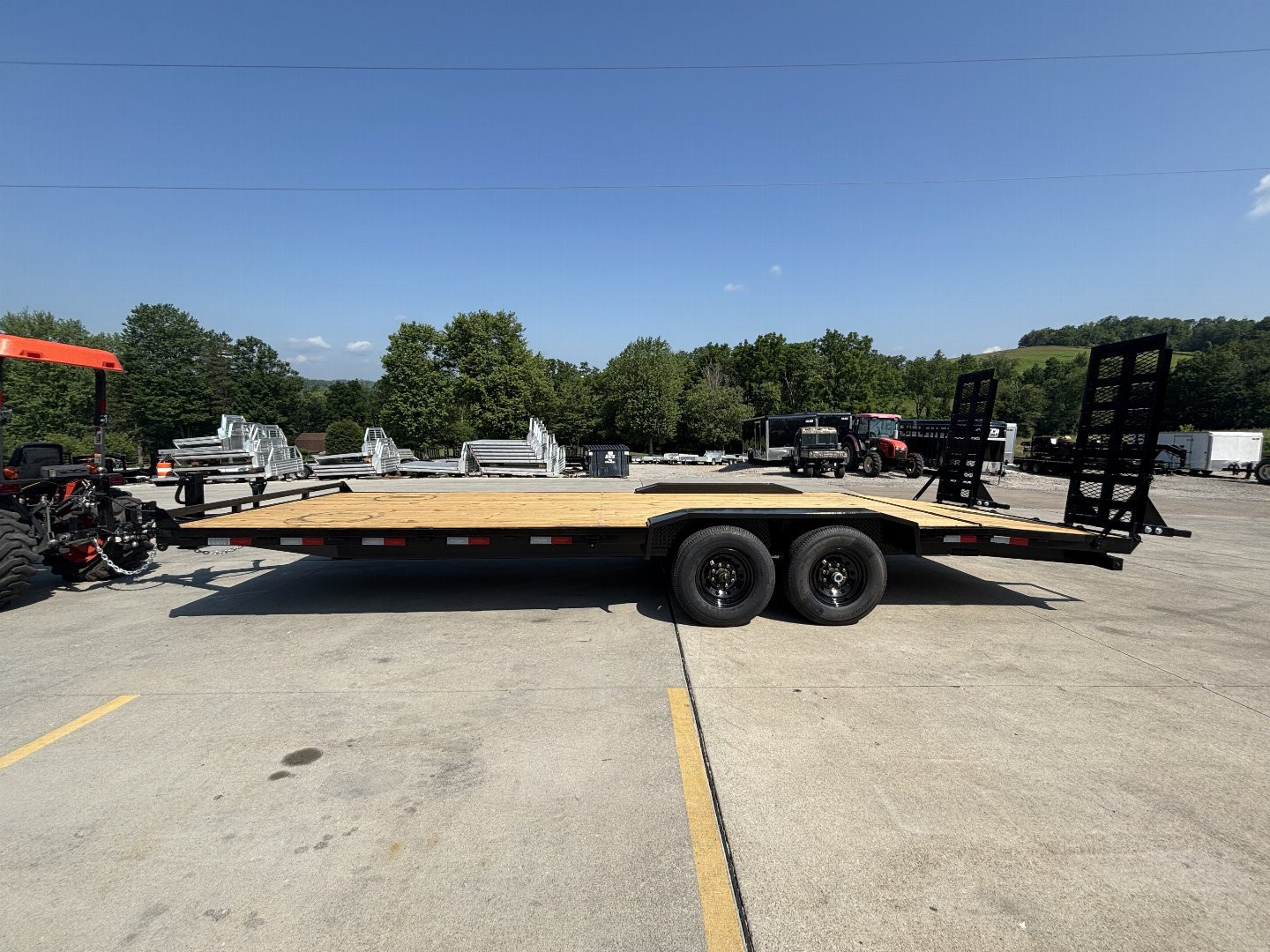 New 2026 Down 2 Earth Trailers 102"X24' Drive Over Equipment Hauler Trailer - 14,000# GVWR