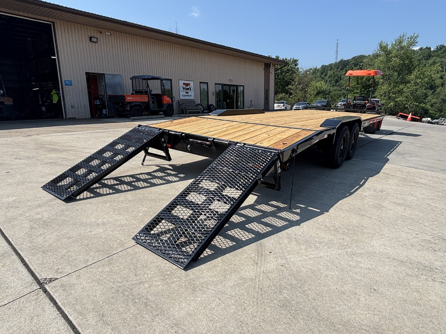 New 2026 Down 2 Earth Trailers 102"X24' Drive Over Equipment Hauler Trailer - 14,000# GVWR