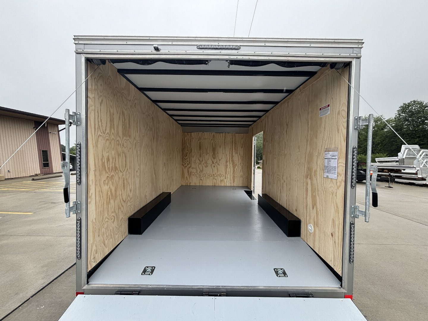 New 2025 Car Mate Trailers 8X 16 Custom Car Enclosed Trailer - Silver Frost W/ Ramp Door - 9990# GVWR