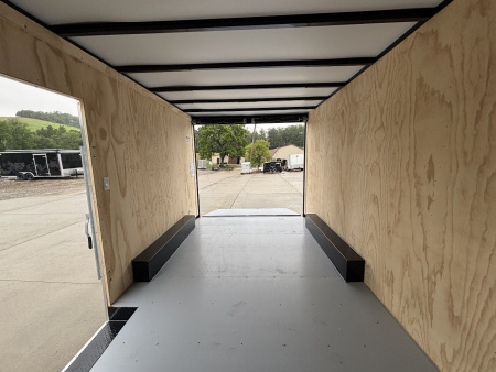 New 2025 Car Mate Trailers 8X 16 Custom Car Enclosed Trailer - Silver Frost W/ Ramp Door - 9990# GVWR