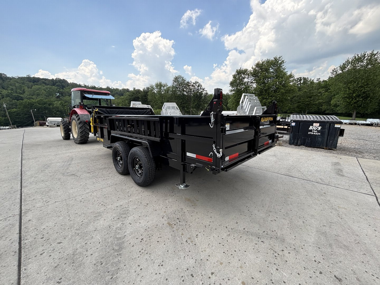 New 2026 GRIFFIN TRAILERS 7 x 16 Low Profile 14K Dump Trailer W/ Telescopic Cylinder - 14,000# GVWR
