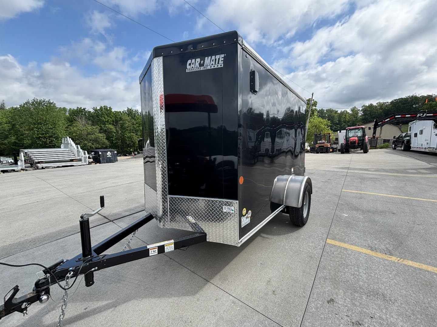 New 2025 Car Mate Trailers 5X8 ECV Enclosed Trailer - Black - W/ Ramp Door - 2990# GVWR