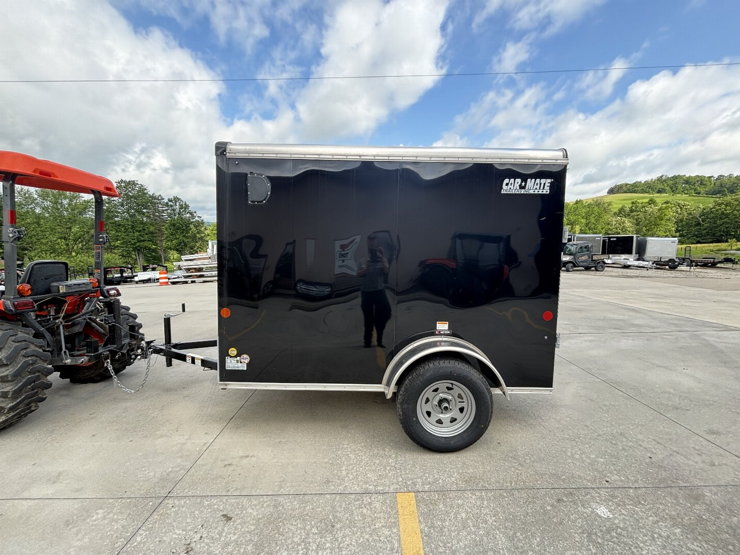 New 2025 Car Mate Trailers 5X8 ECV Enclosed Trailer - Black - W/ Ramp Door - 2990# GVWR