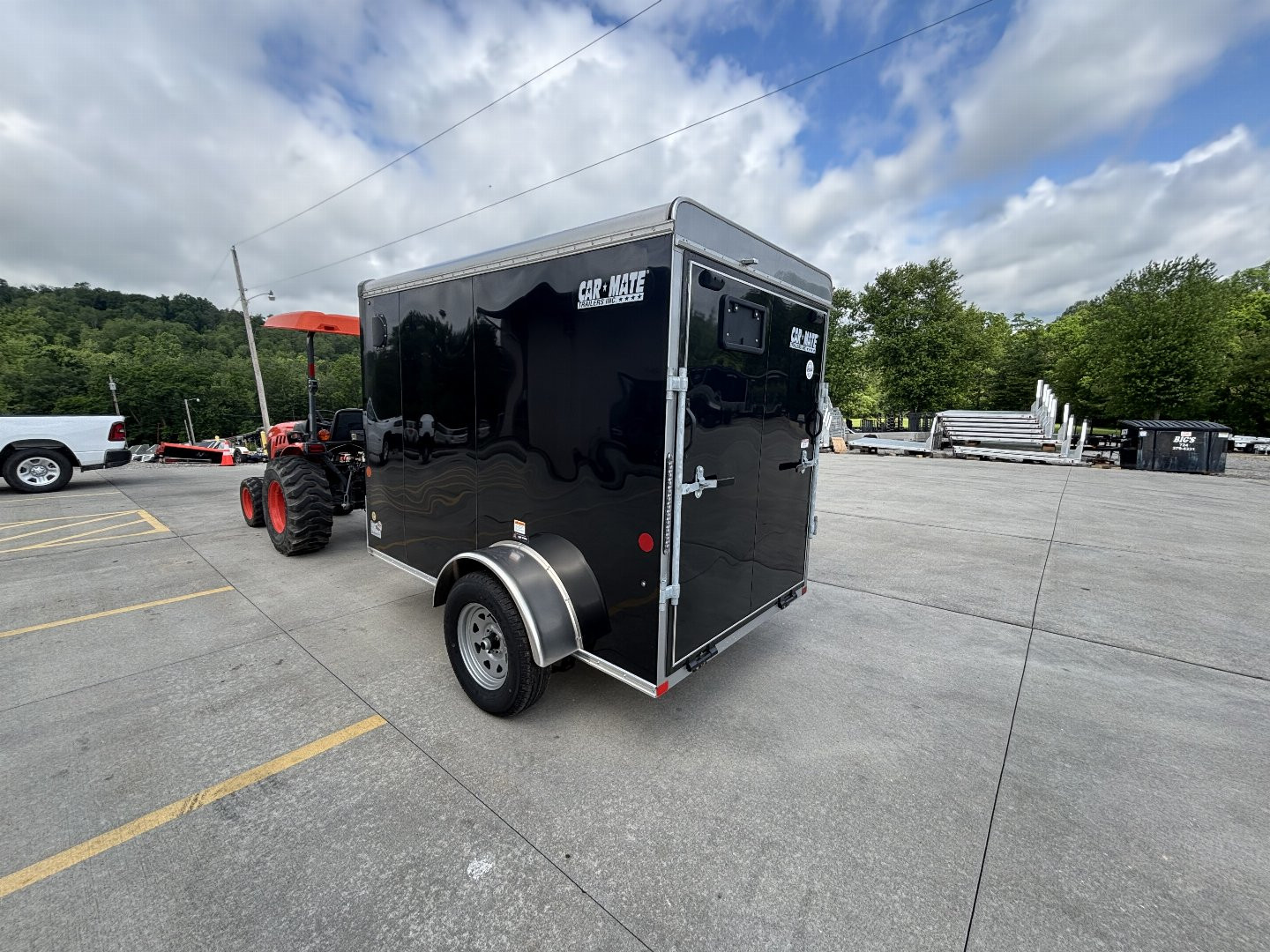 New 2025 Car Mate Trailers 5X8 ECV Enclosed Trailer - Black - W/ Ramp Door - 2990# GVWR
